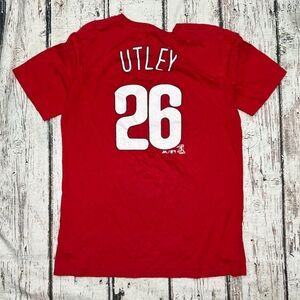 Philadelphia Phillies Chase Utley MLB Baseball Crewneck Boys Kids Youth Tshirt
